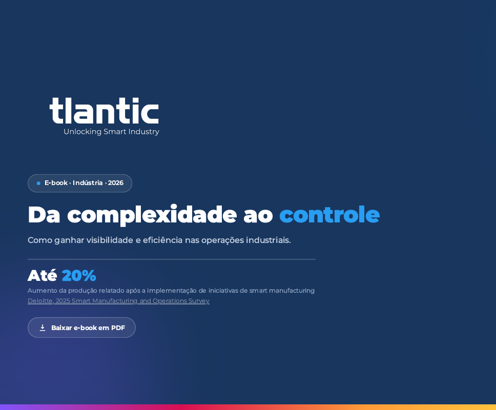 Da complexidade ao controle Como ganhar visibilidade e eficiência nas operações industriais Tlantic E-book