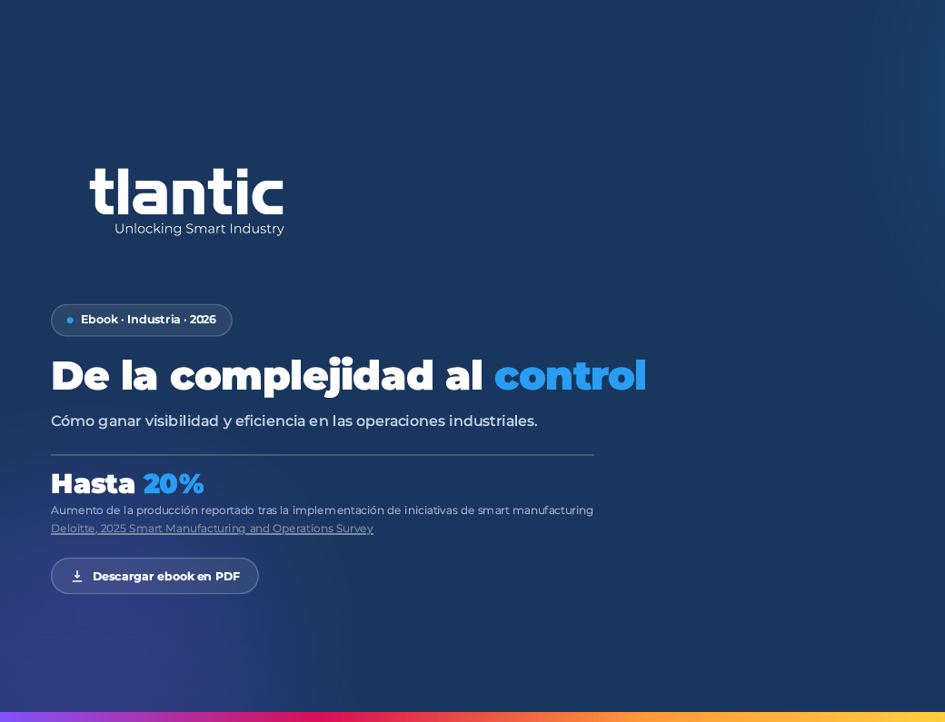 De la complejidad al control Cómo ganar visibilidad y eficiencia en las operaciones industriales Tlantic E-book
